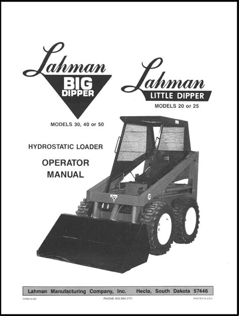 lahman skid steer little dipper operating instructions|little dipper skid loader manual.